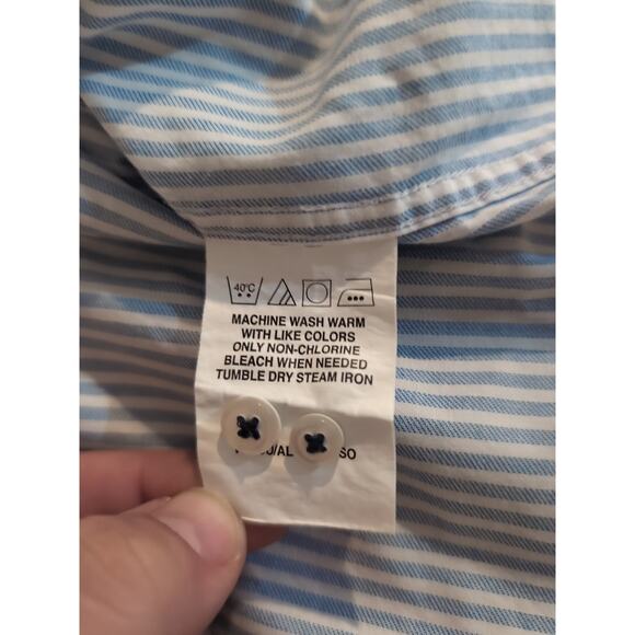 Tommy Hilfiger Dress Shirt, Striped Button Down, Men's 15.5 32/33, 100% Cotton‎ - Picture 5 of 6